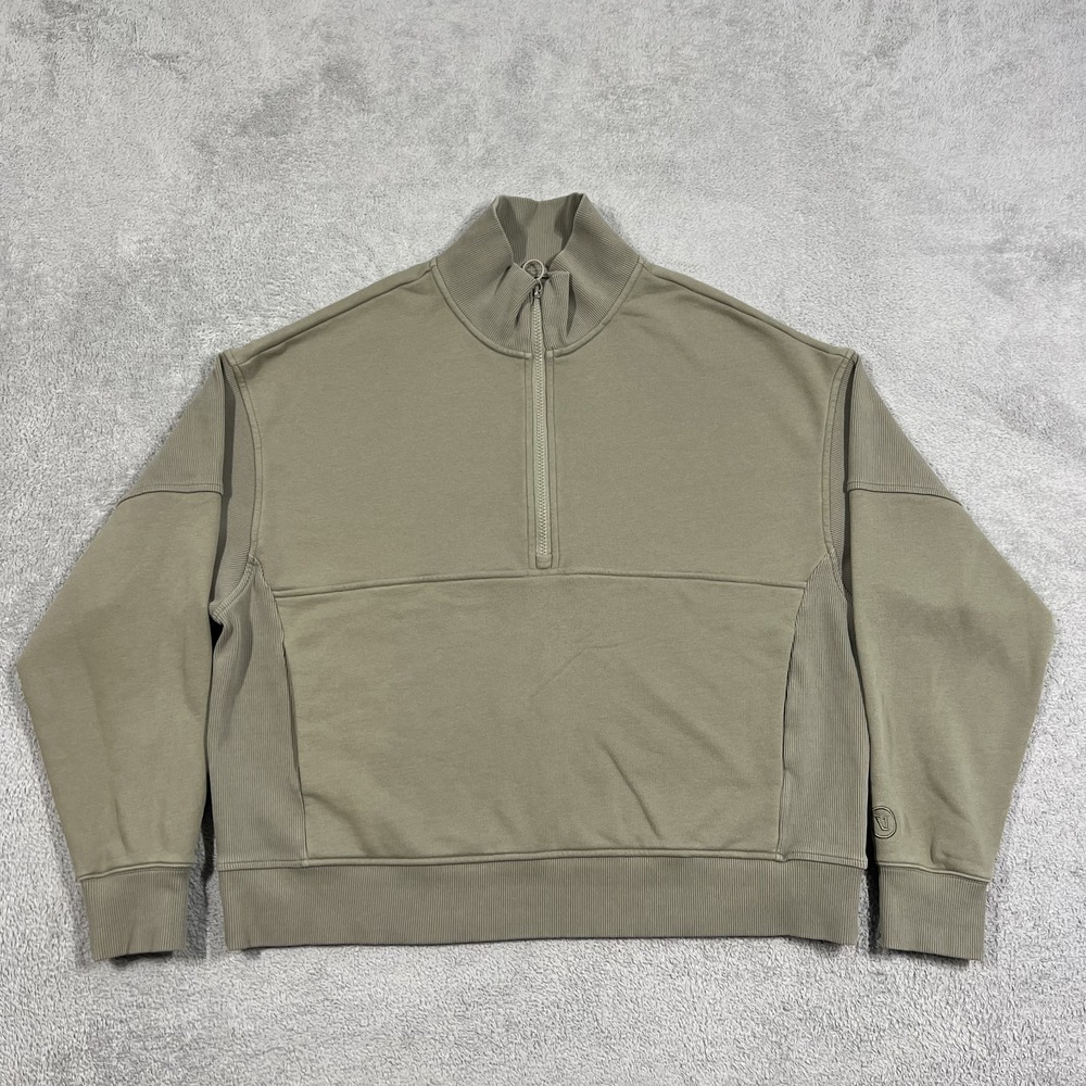 Vuori Sedona Rib Half Zip Sweatshirt Womens XL Green VW2005